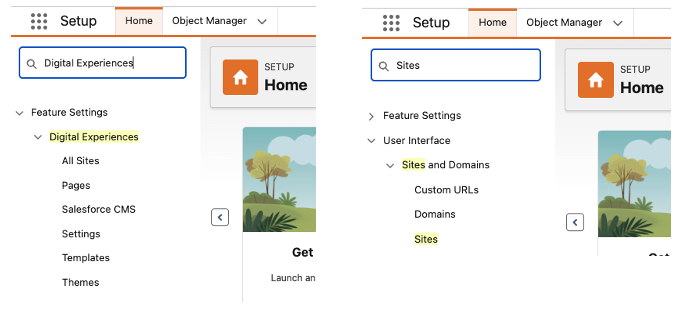 Image of Salesforce setup for guest user security
